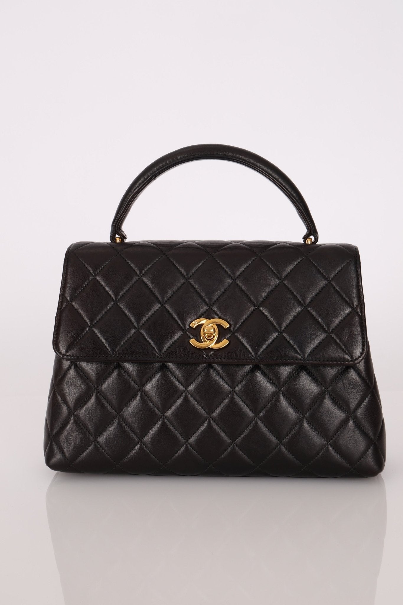 Chanel 1996 Lambskin Mini Kelly Top Handle 24k GP - FashioNica