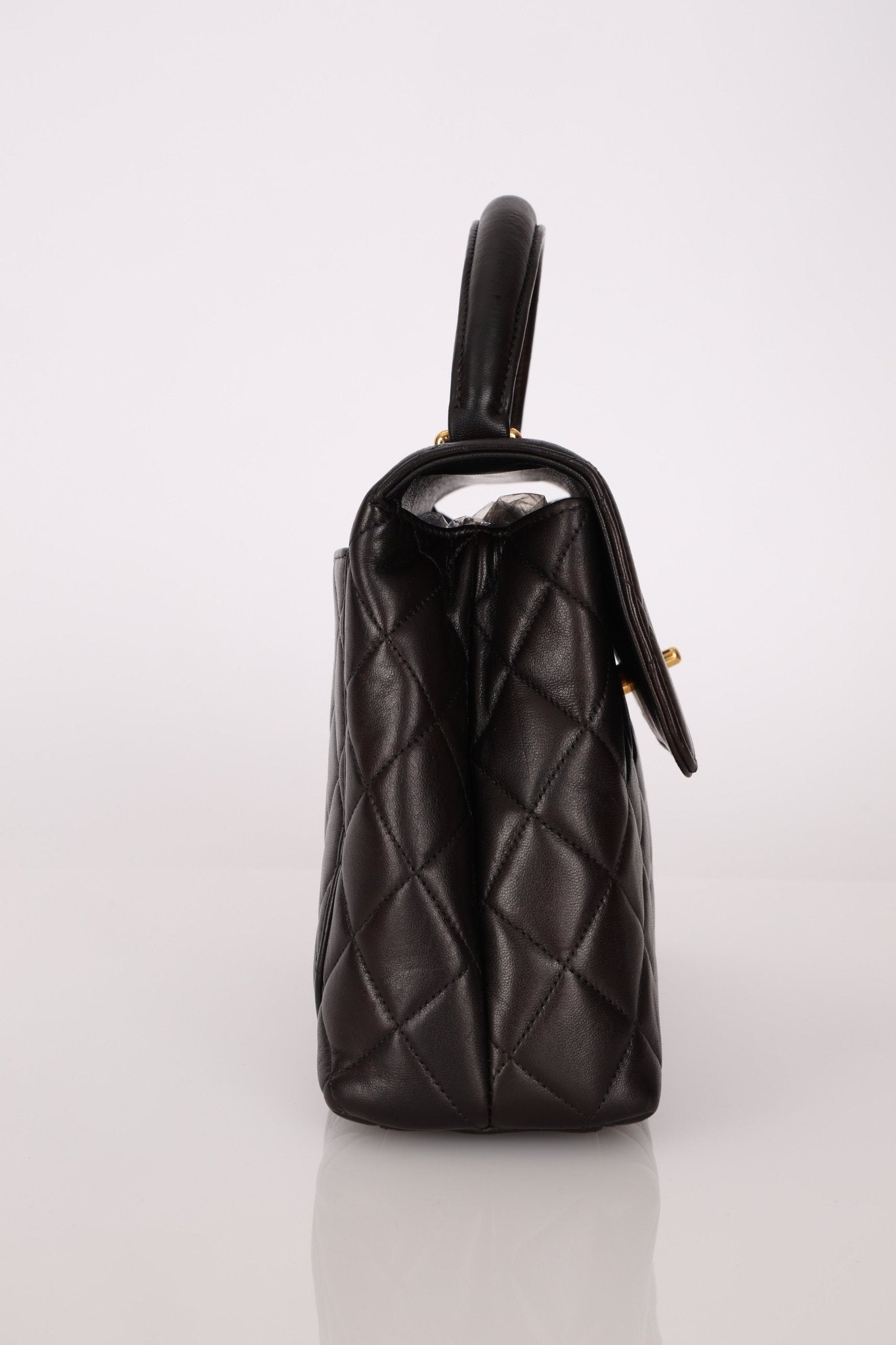 Chanel 1996 Lambskin Mini Kelly Top Handle 24k GP - FashioNica