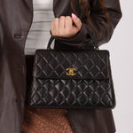 Chanel 1996 Lambskin Mini Kelly Top Handle 24k GP - FashioNica