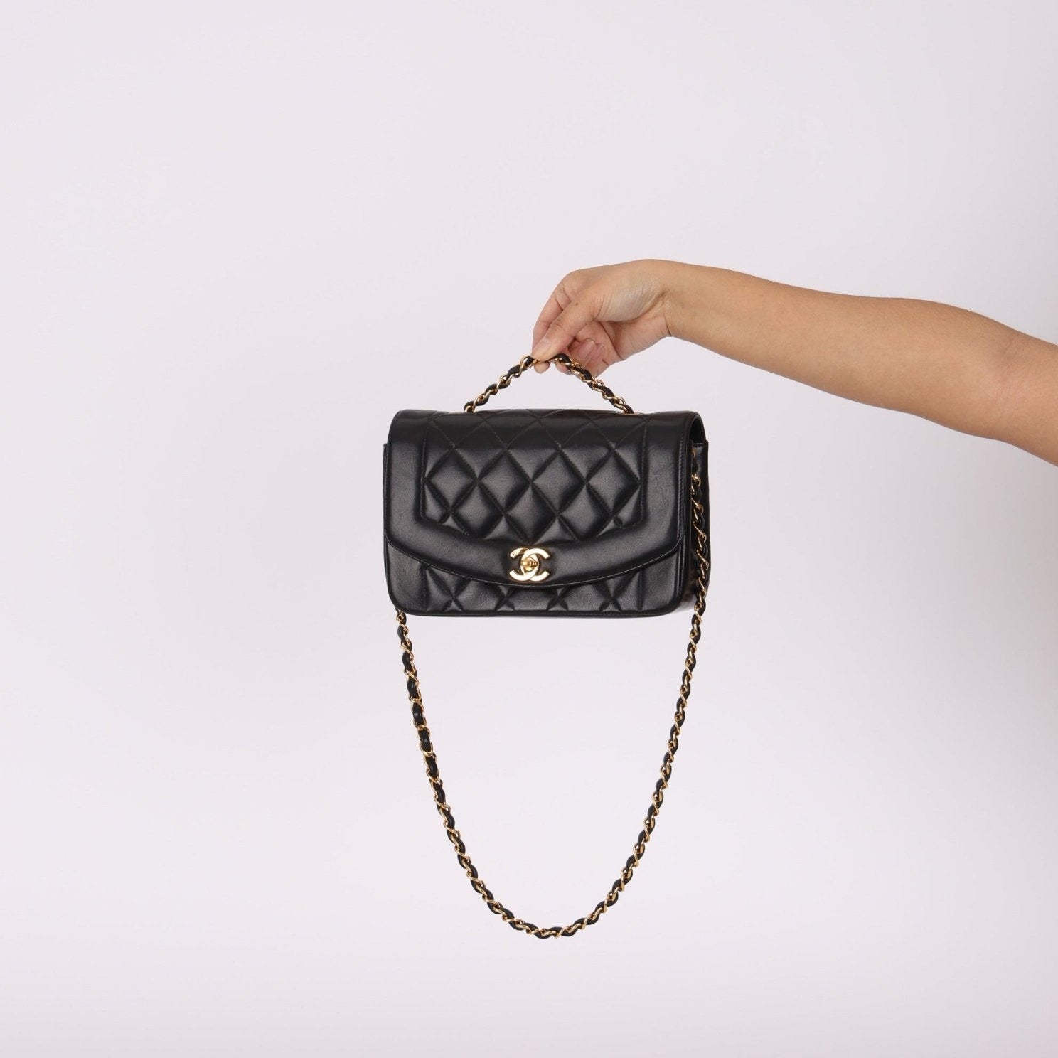 Chanel 1996 Lambskin Small Diana - FashioNica