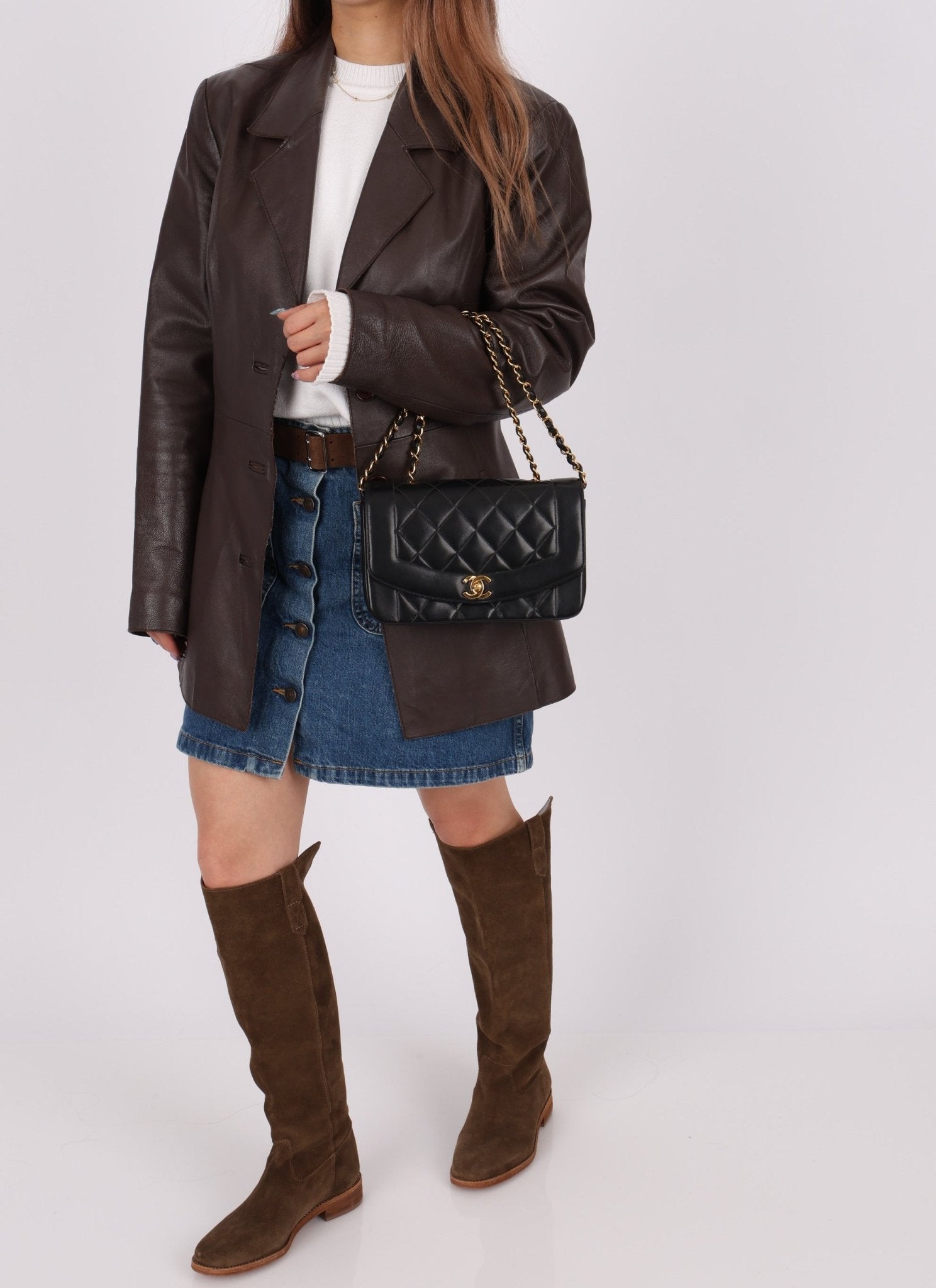 Chanel 1996 Lambskin Small Diana - FashioNica