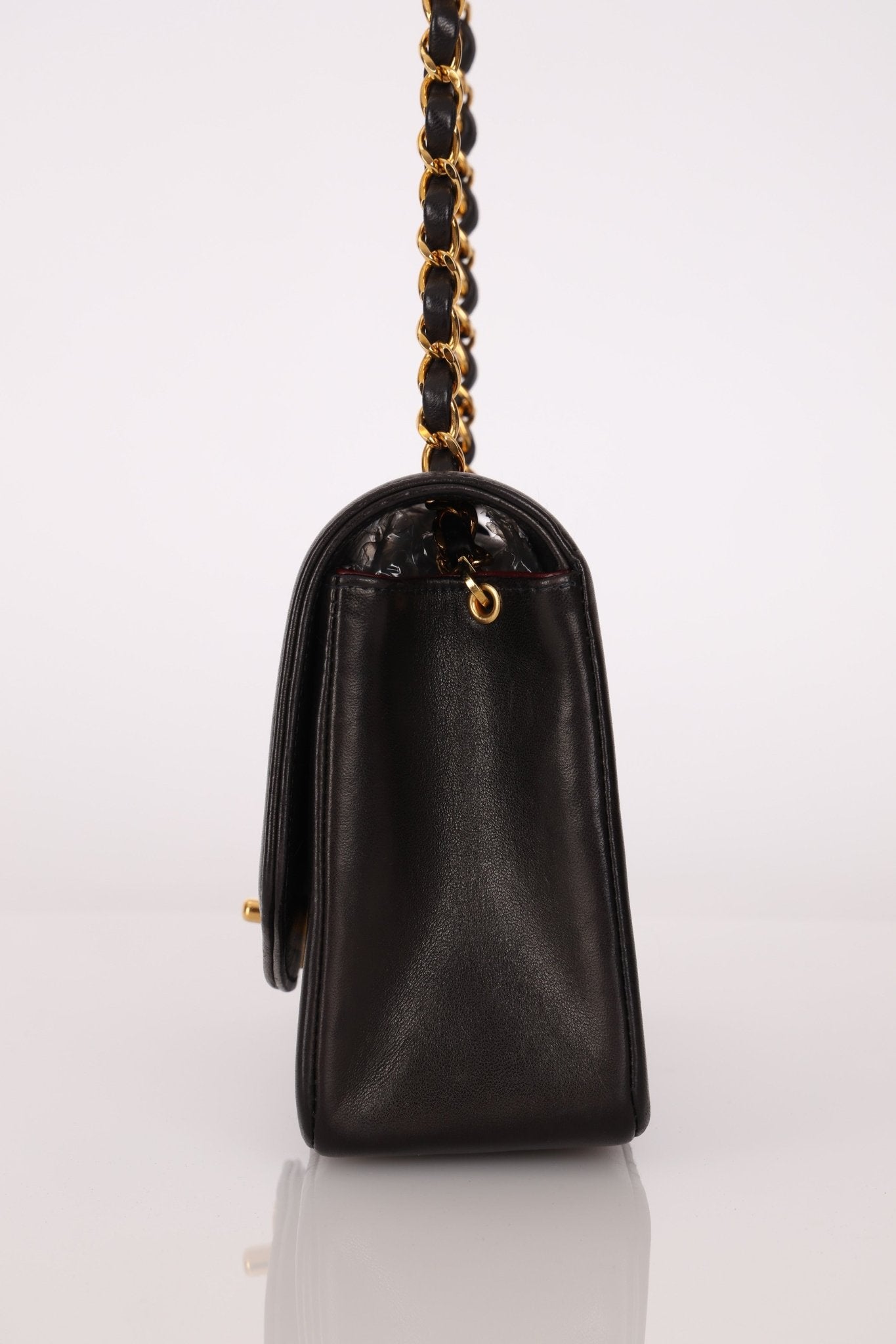 Chanel 1996 Lambskin Small Diana Flap 24K GP - FashioNica