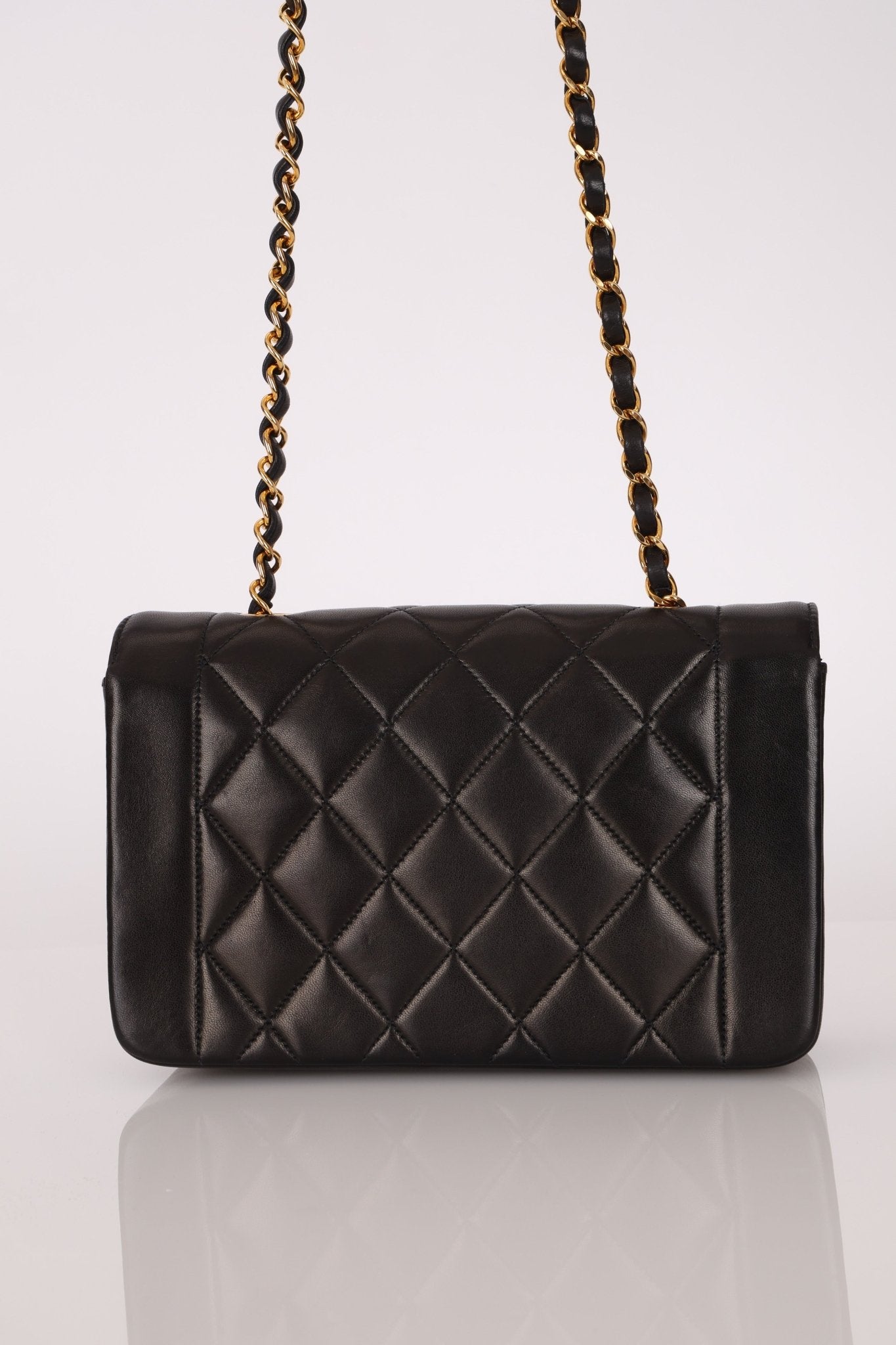 Chanel 1996 Lambskin Small Diana Flap 24K GP - FashioNica