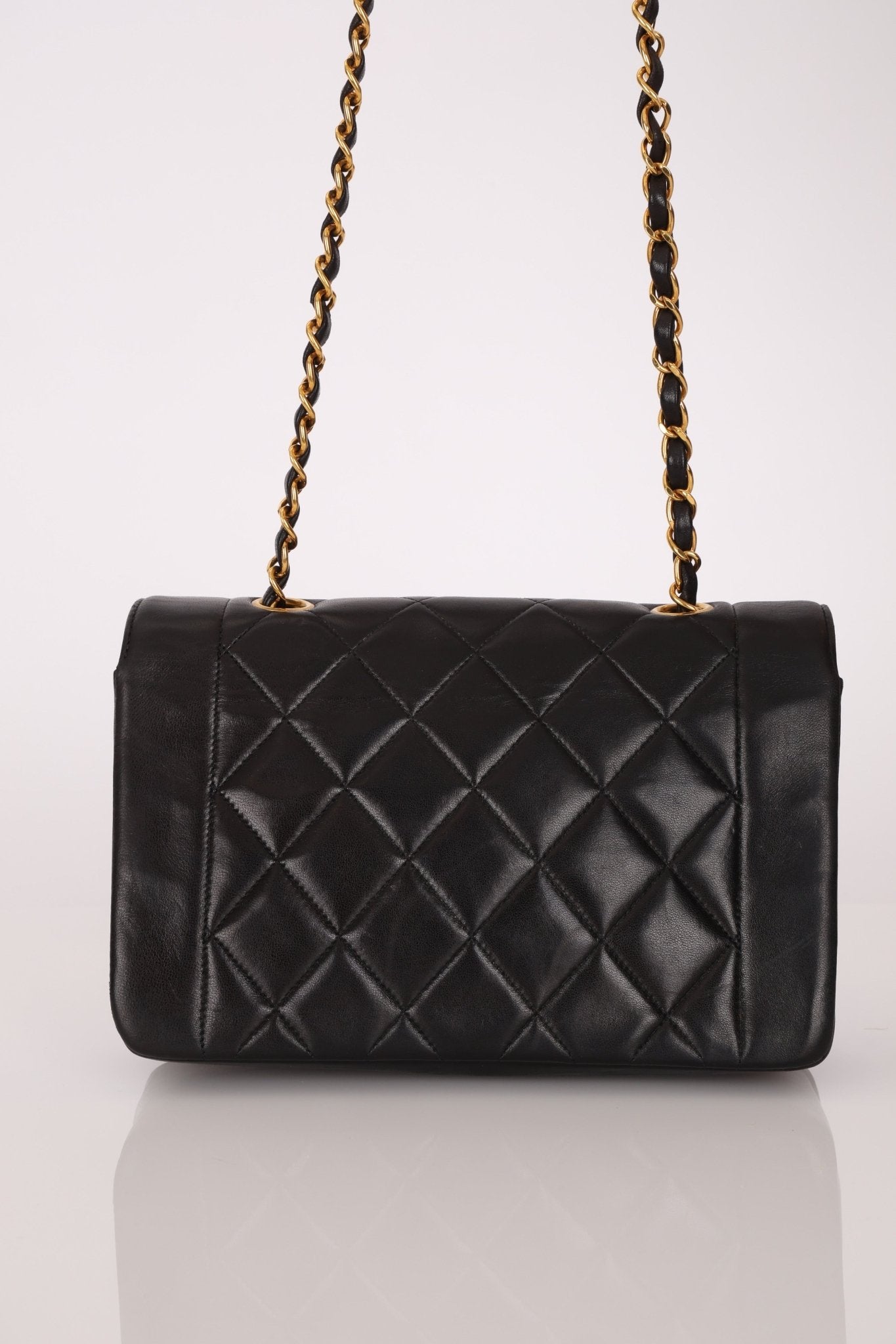 Chanel 1996 Lambskin Small Diana Flap 24K GP - FashioNica