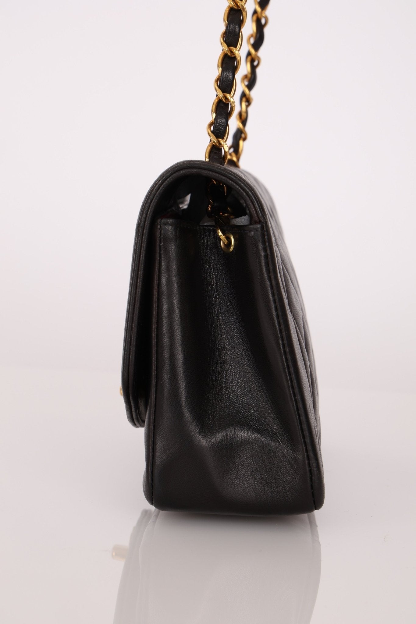 Chanel 1996 Lambskin Small Diana Flap 24K GP - FashioNica