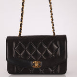 Chanel 1996 Lambskin Small Diana Flap 24K GP - FashioNica