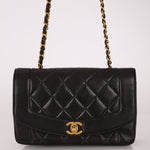 Chanel 1996 Lambskin Small Diana Flap 24K GP - FashioNica