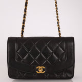 Chanel 1996 Lambskin Small Diana Flap 24K GP - FashioNica