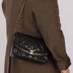 Chanel 1996 Lambskin Small Diana Flap 24K GP - FashioNica