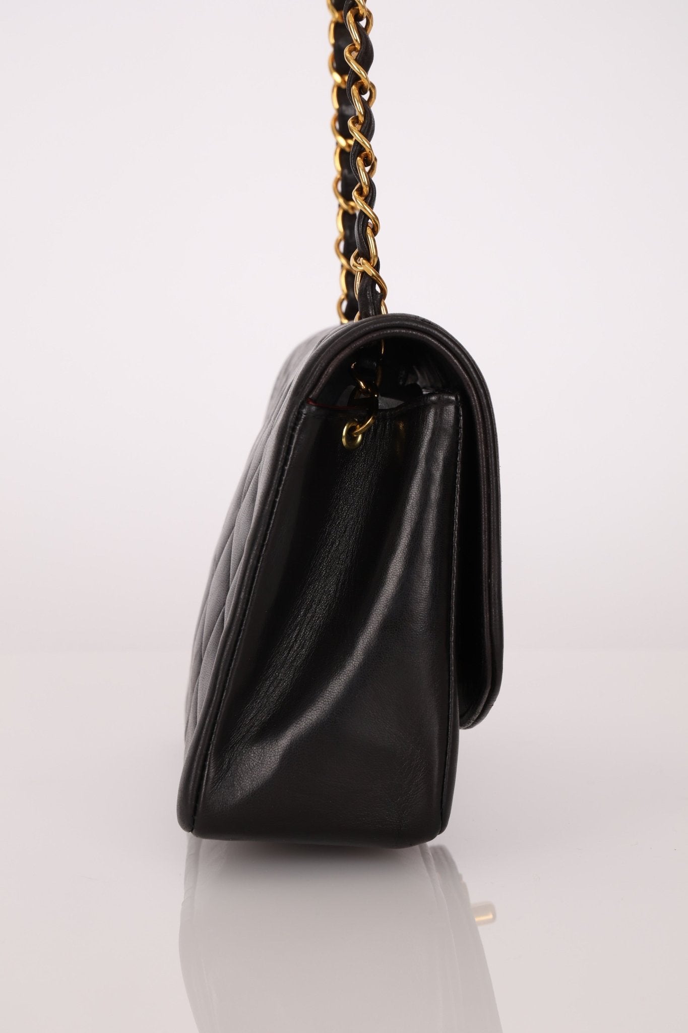 Chanel 1996 Lambskin Small Diana Flap 24K GP - FashioNica