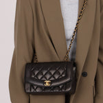 Chanel 1996 Lambskin Small Diana Flap 24K GP - FashioNica