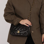 Chanel 1996 Lambskin Small Diana Flap 24K GP - FashioNica