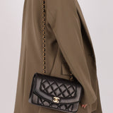 Chanel 1996 Lambskin Small Diana Flap 24K GP - FashioNica