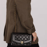 Chanel 1996 Lambskin Small Diana Flap 24K GP - FashioNica