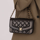 Chanel 1996 Lambskin Small Diana Flap 24K GP - FashioNica