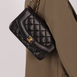 Chanel 1996 Lambskin Small Diana Flap 24K GP - FashioNica