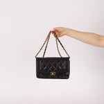 Chanel 1996 Lambskin Small Diana Flap 24K GP - FashioNica