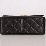 Chanel 1996 Lambskin XL Logo Square Flap 24K GP - FashioNica