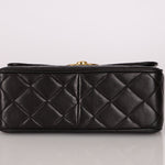 Chanel 1996 Lambskin XL Logo Square Flap 24K GP - FashioNica