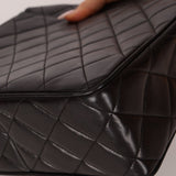Chanel 1996 Lambskin XL Logo Square Flap 24K GP - FashioNica