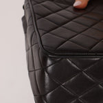 Chanel 1996 Lambskin XL Logo Square Flap 24K GP - FashioNica