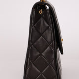Chanel 1996 Lambskin XL Logo Square Flap 24K GP - FashioNica