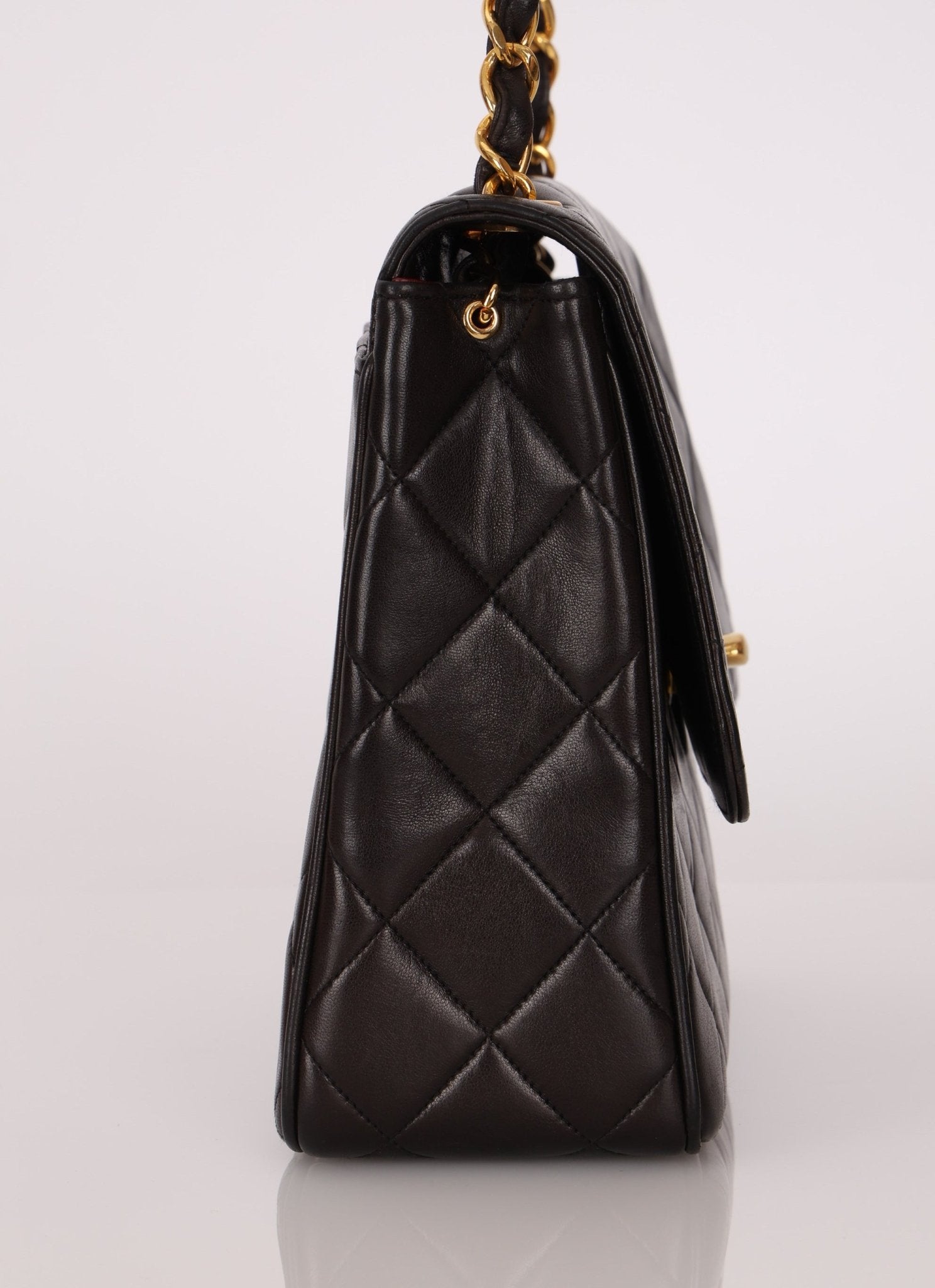 Chanel 1996 Lambskin XL Logo Square Flap 24K GP - FashioNica