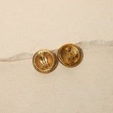 Chanel 1996 Large CC Logo Round Clip - On Earrings - FashioNica