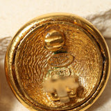 Chanel 1996 Large CC Logo Round Clip - On Earrings - FashioNica