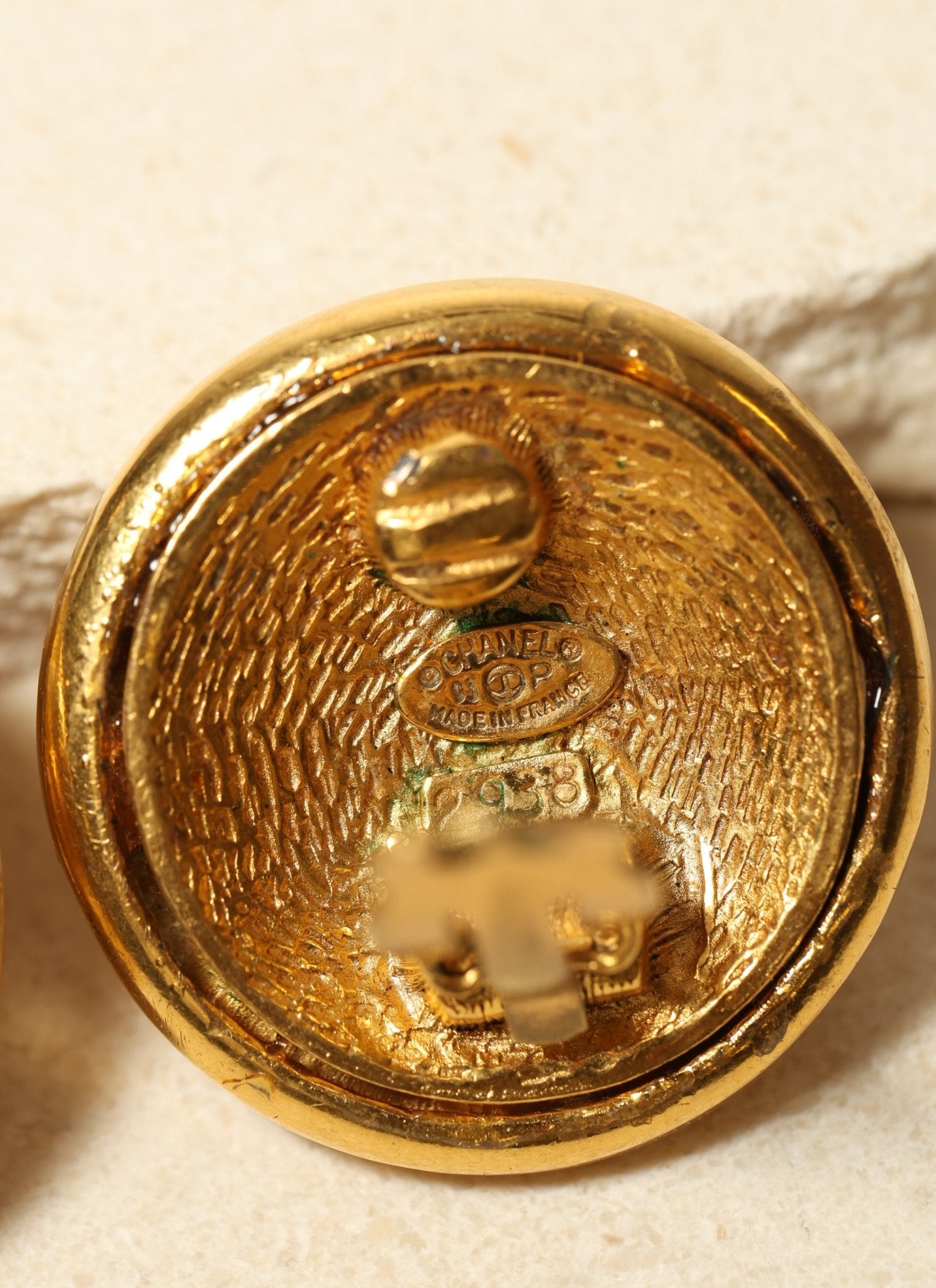 Chanel 1996 Large CC Logo Round Clip - On Earrings - FashioNica