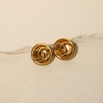 Chanel 1996 Large CC Logo Round Clip - On Earrings - FashioNica