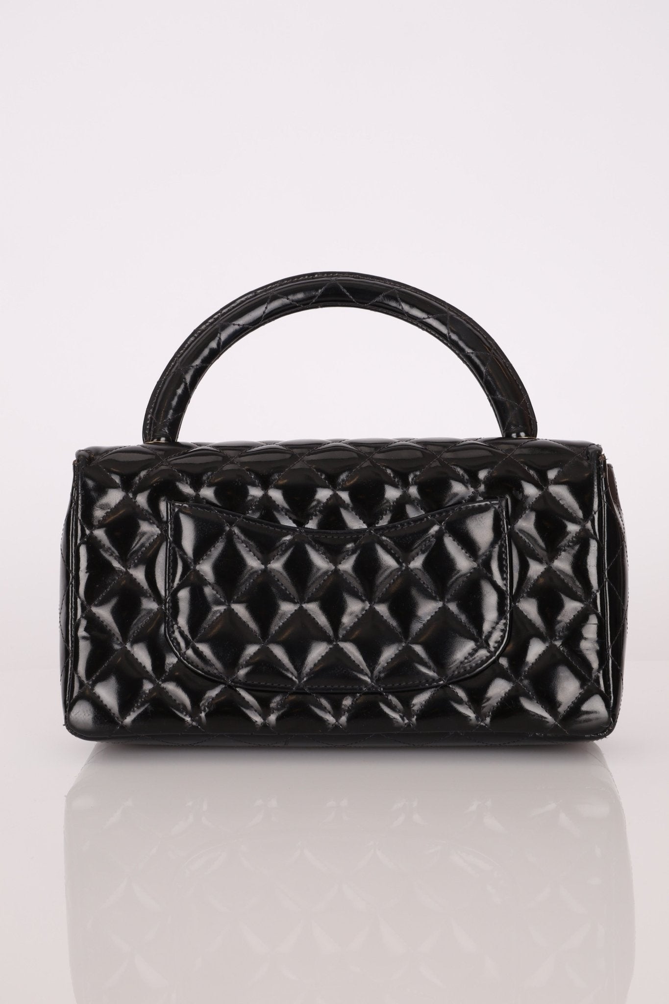 Chanel 1996 Patent East West Kelly Top Handle 24k GP - FashioNica