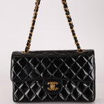 Chanel 1996 Patent Small Classic Double Flap 24K GP - FashioNica