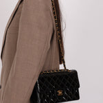 Chanel 1996 Patent Small Classic Double Flap 24K GP - FashioNica