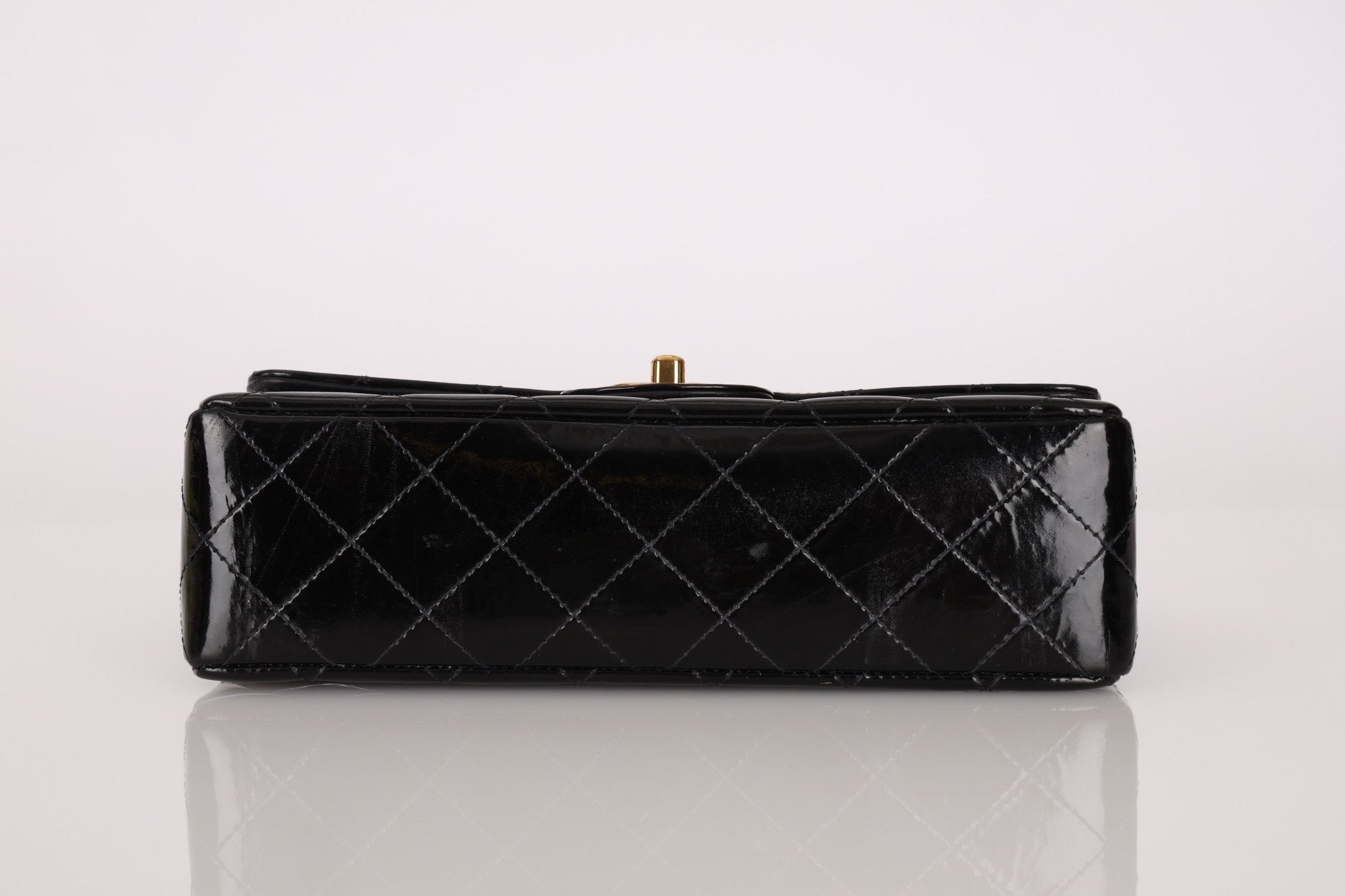 Chanel 1996 Patent Small Classic Double Flap 24K GP - FashioNica