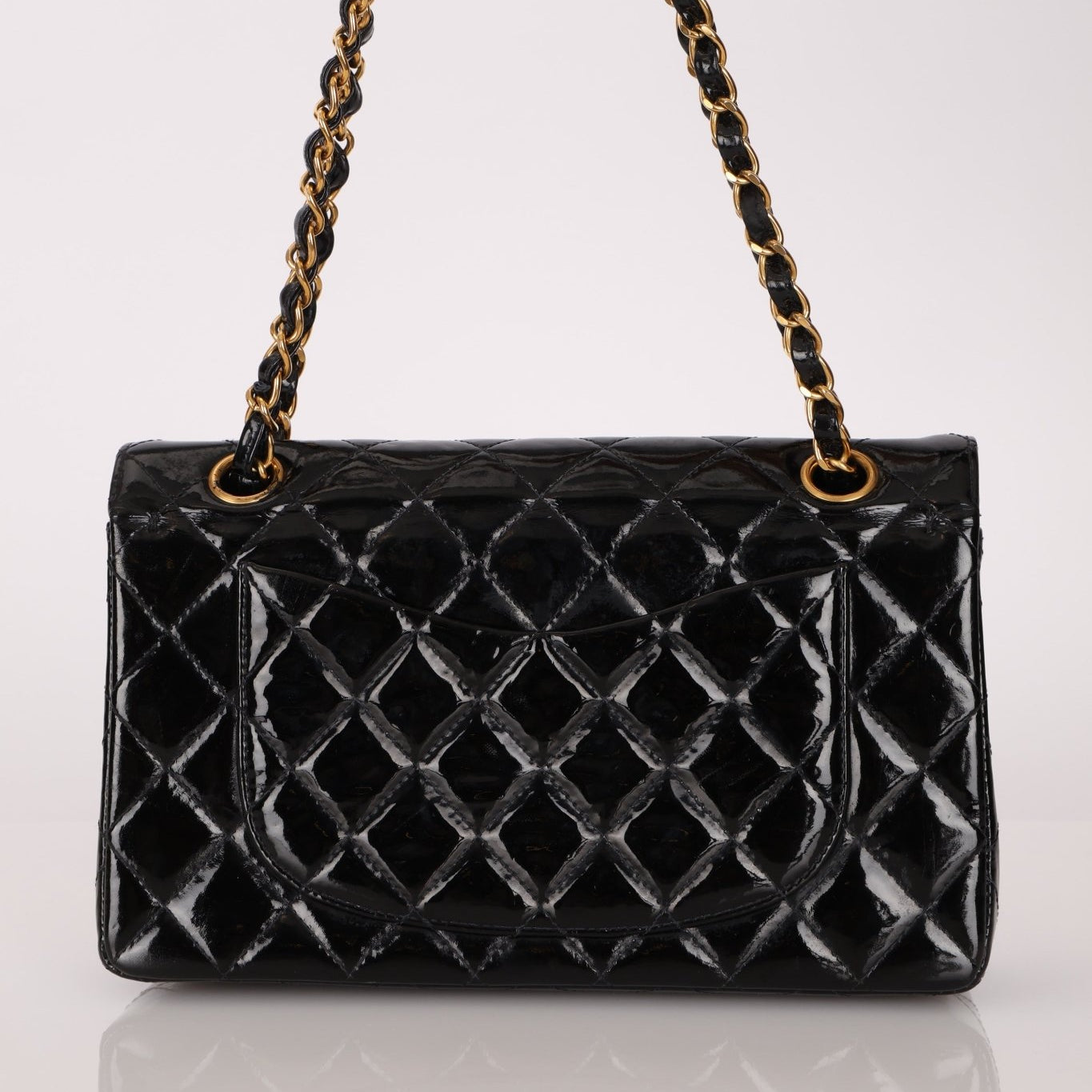 Chanel 1996 Patent Small Classic Double Flap 24K GP - FashioNica