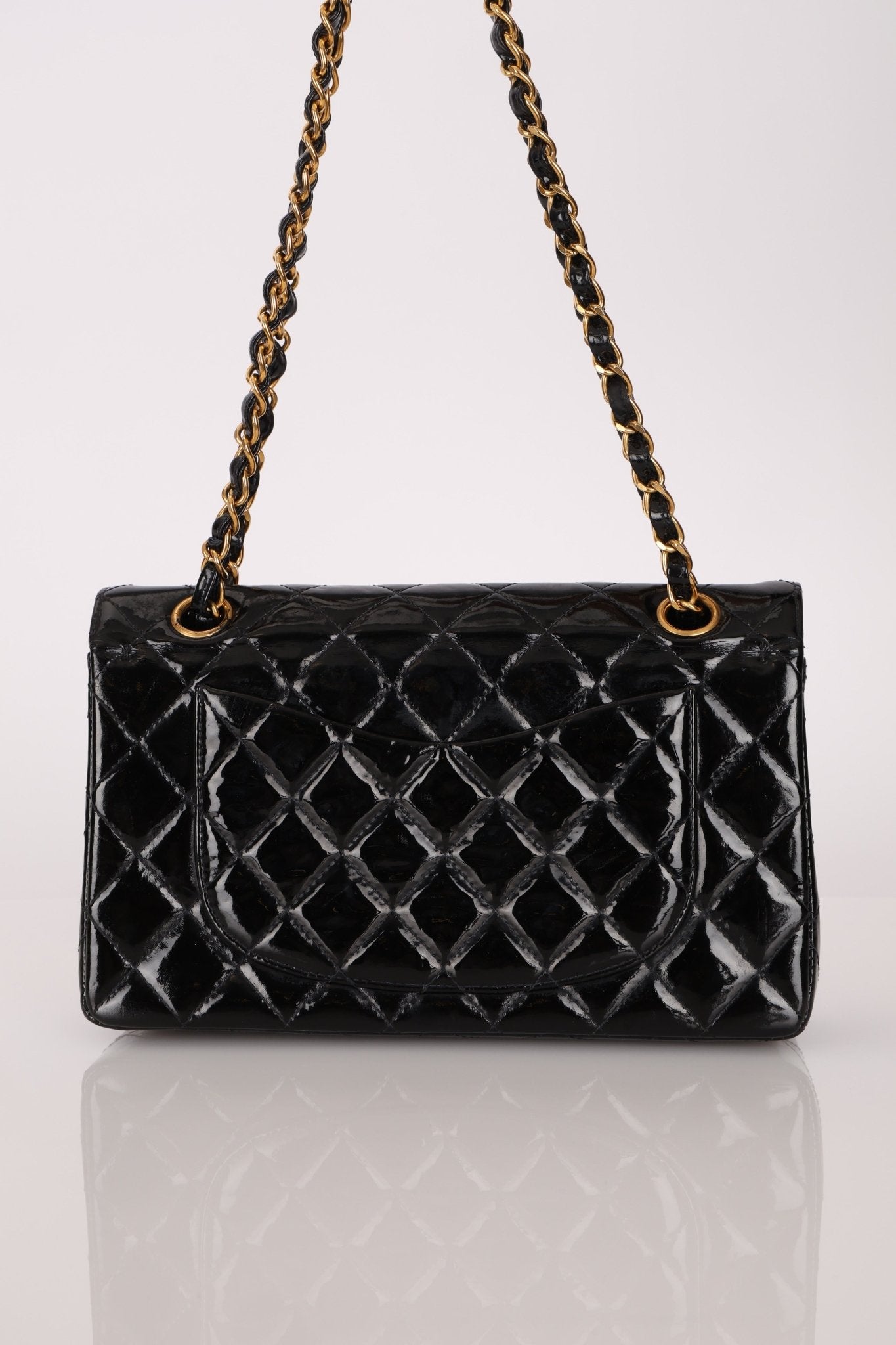 Chanel 1996 Patent Small Classic Double Flap 24K GP - FashioNica