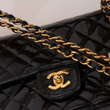 Chanel 1996 Patent Small Classic Double Flap 24K GP - FashioNica