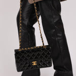 Chanel 1996 Patent Small Classic Double Flap 24K GP - FashioNica