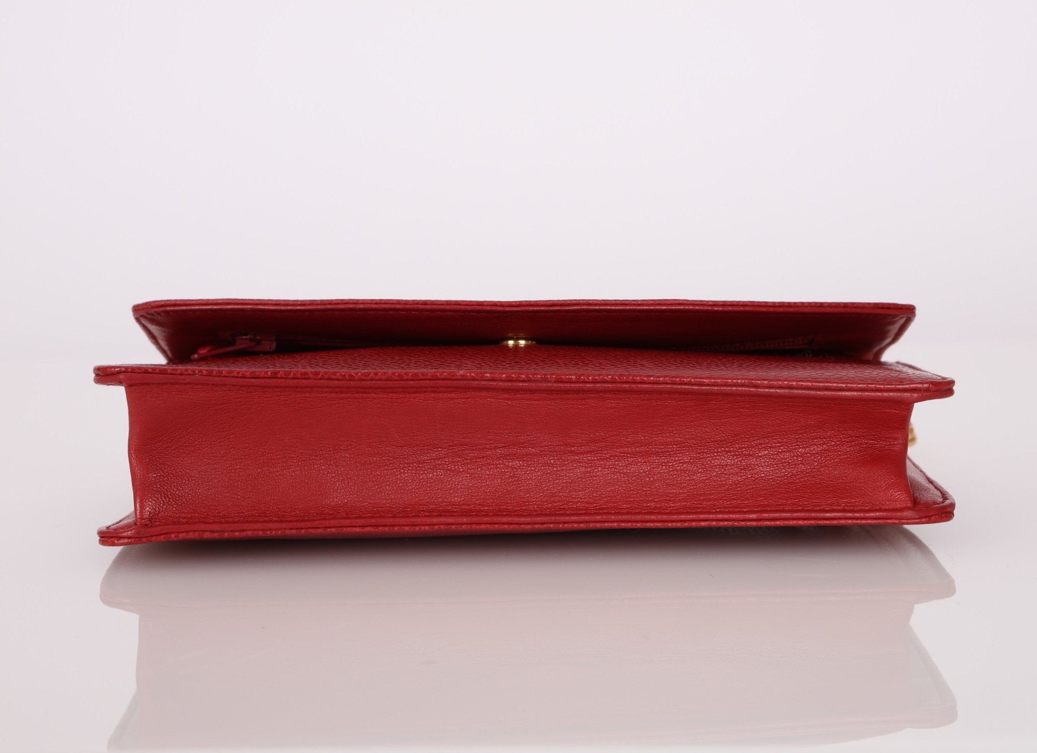 Chanel 1996 Red Caviar Timeless Wallet on Chain - FashioNica