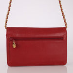 Chanel 1996 Red Caviar Timeless Wallet on Chain - FashioNica