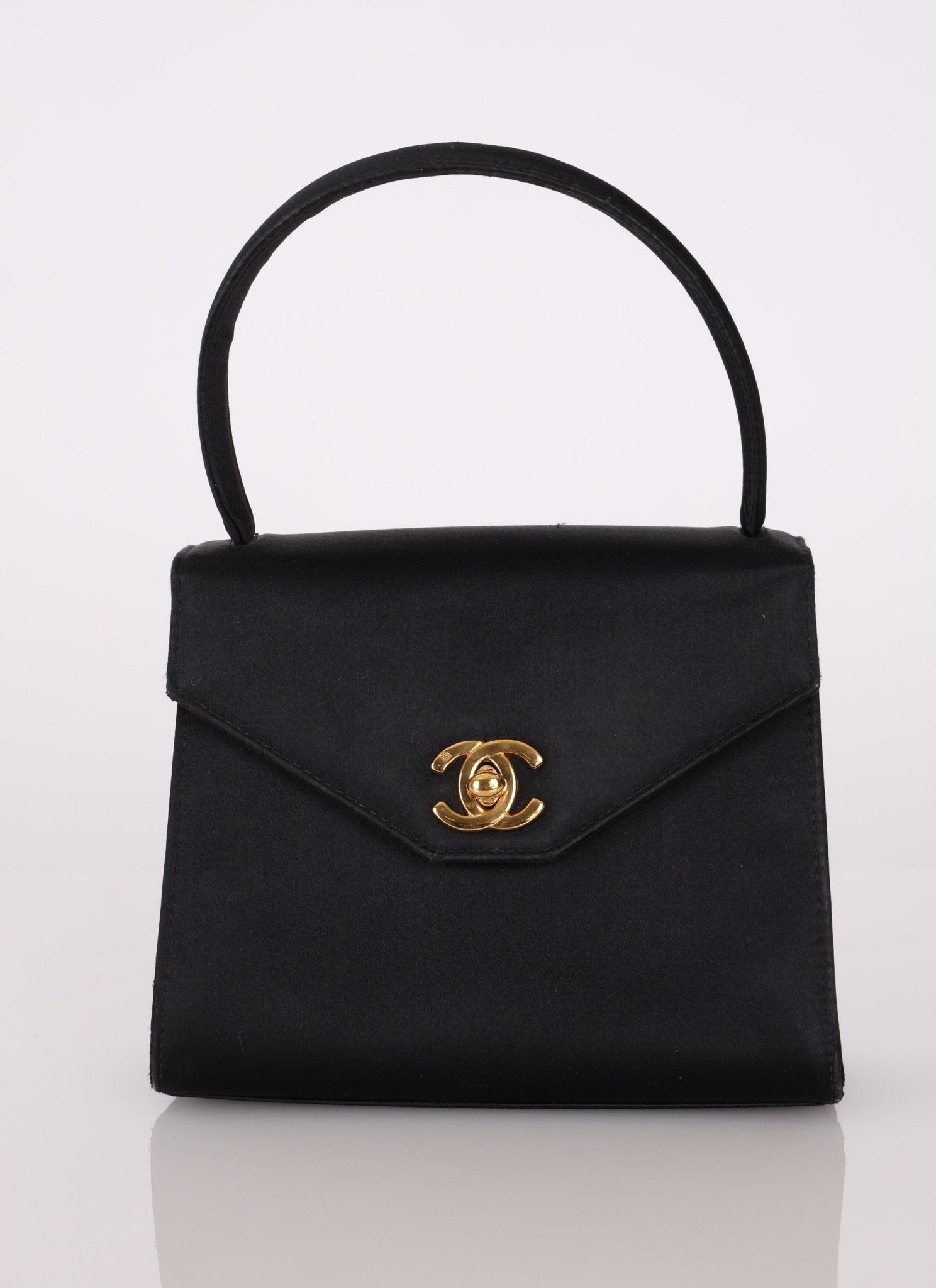 Chanel 1996 Satin Envelope Top Handle Mini Kelly - FashioNica