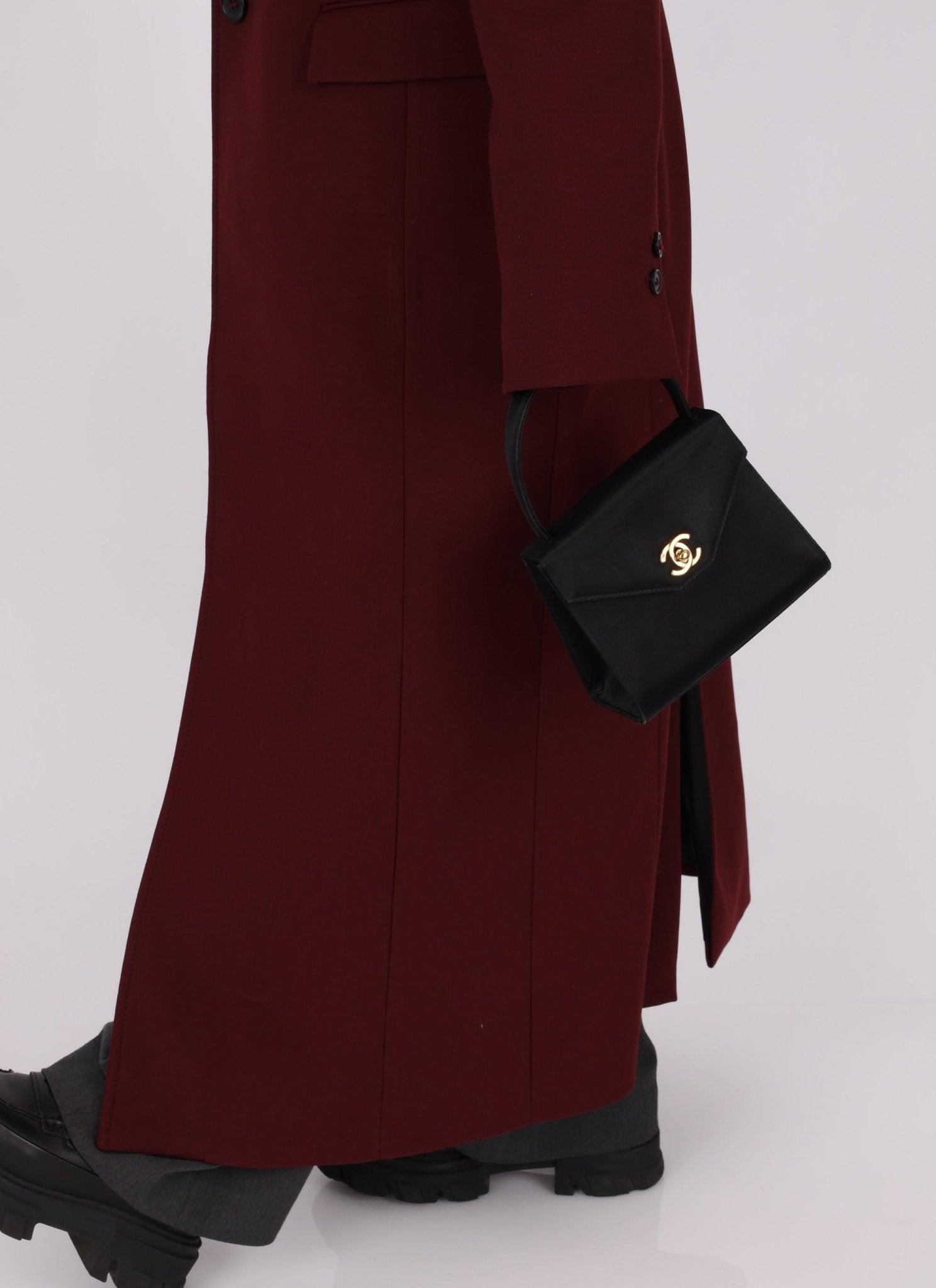 Chanel 1996 Satin Envelope Top Handle Mini Kelly - FashioNica