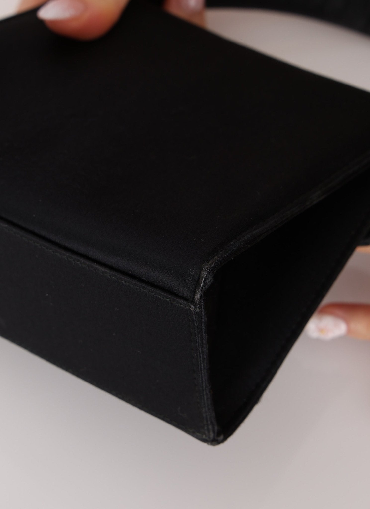 Chanel 1996 Satin Envelope Top Handle Mini Kelly - FashioNica