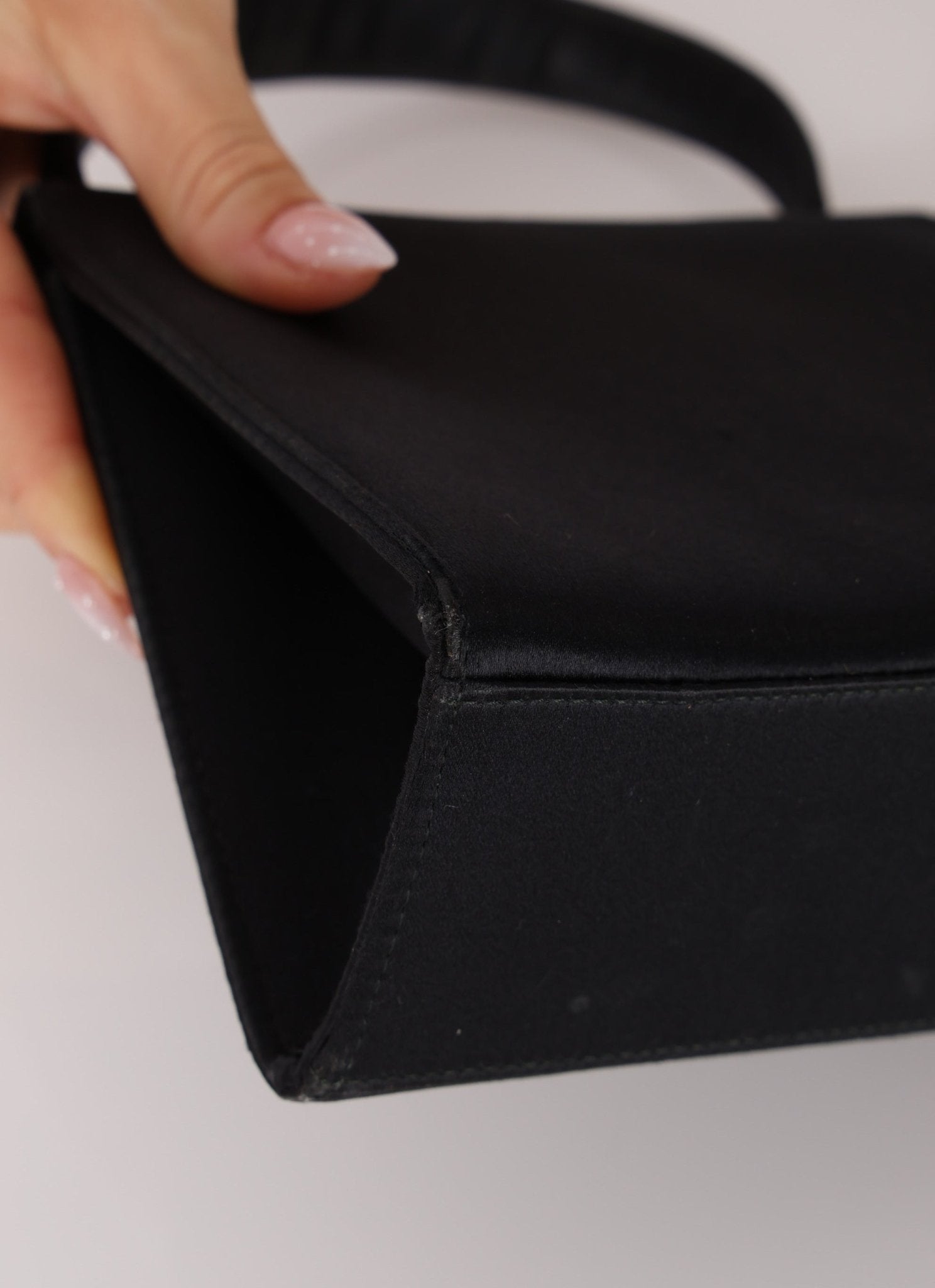 Chanel 1996 Satin Envelope Top Handle Mini Kelly - FashioNica