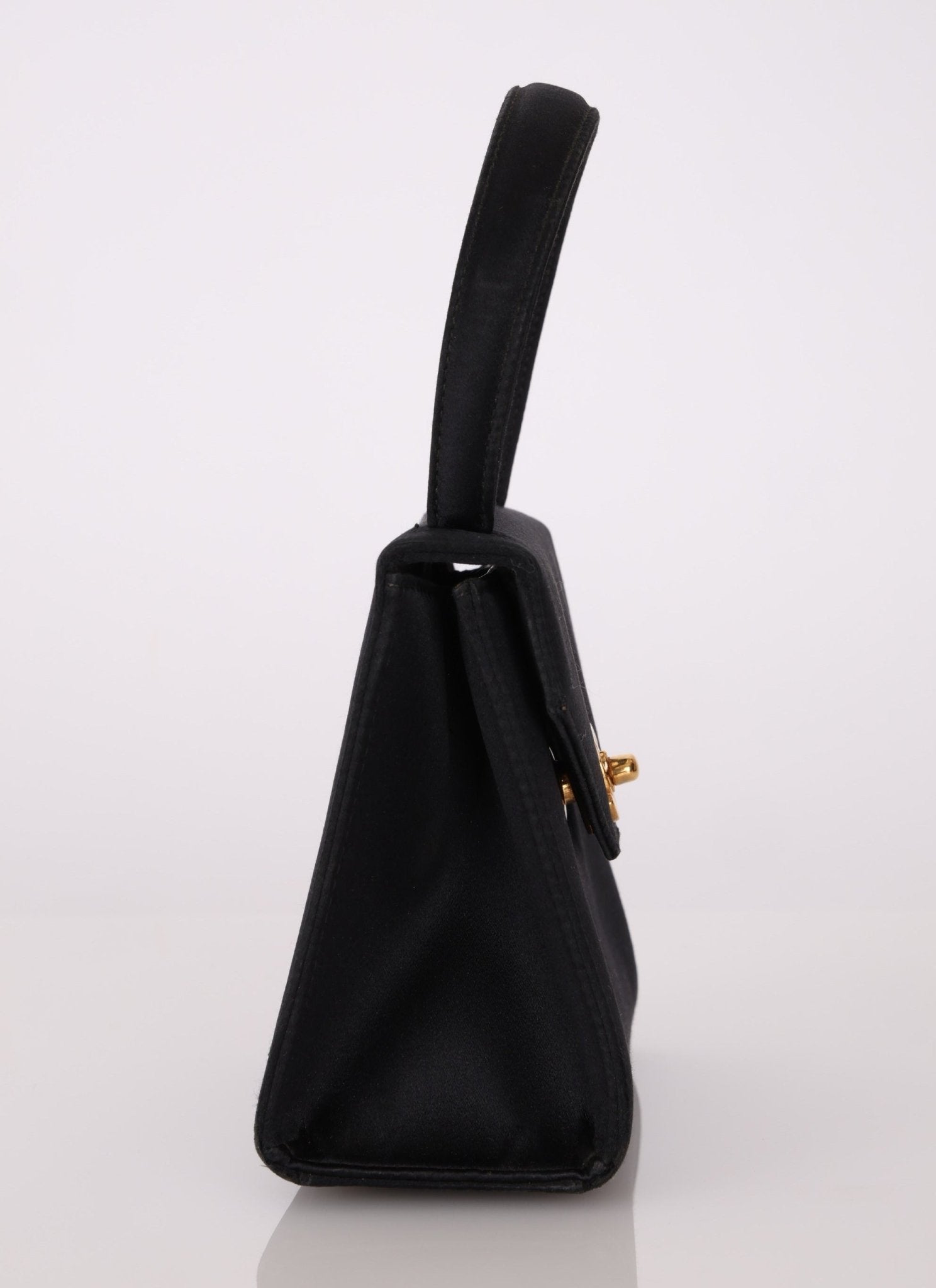 Chanel 1996 Satin Envelope Top Handle Mini Kelly - FashioNica