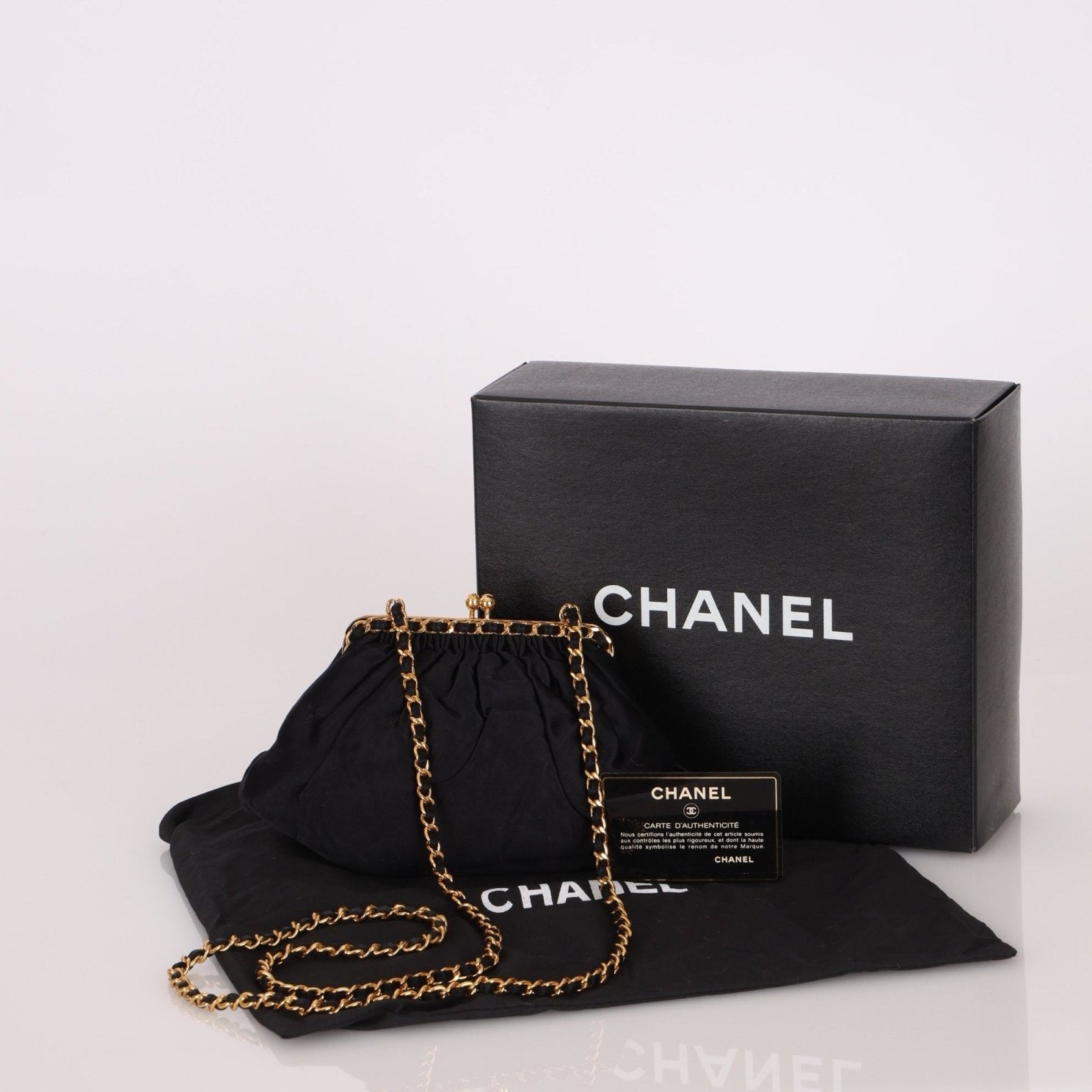 Chanel 1996 Satin Kisslock Dumpling - FashioNica