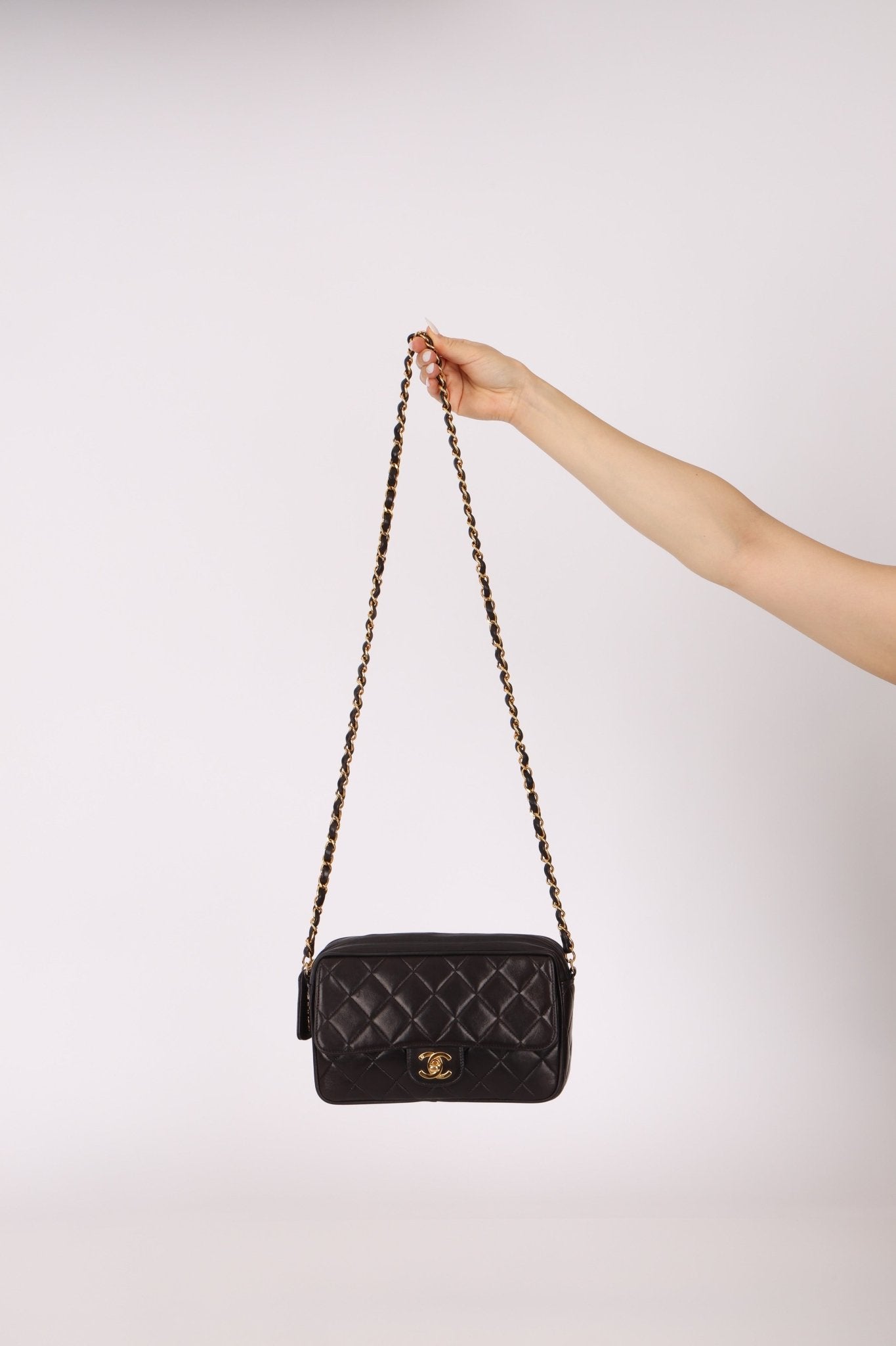 Chanel 1996 Small Classic Flap Camera Bag 24K GP - FashioNica