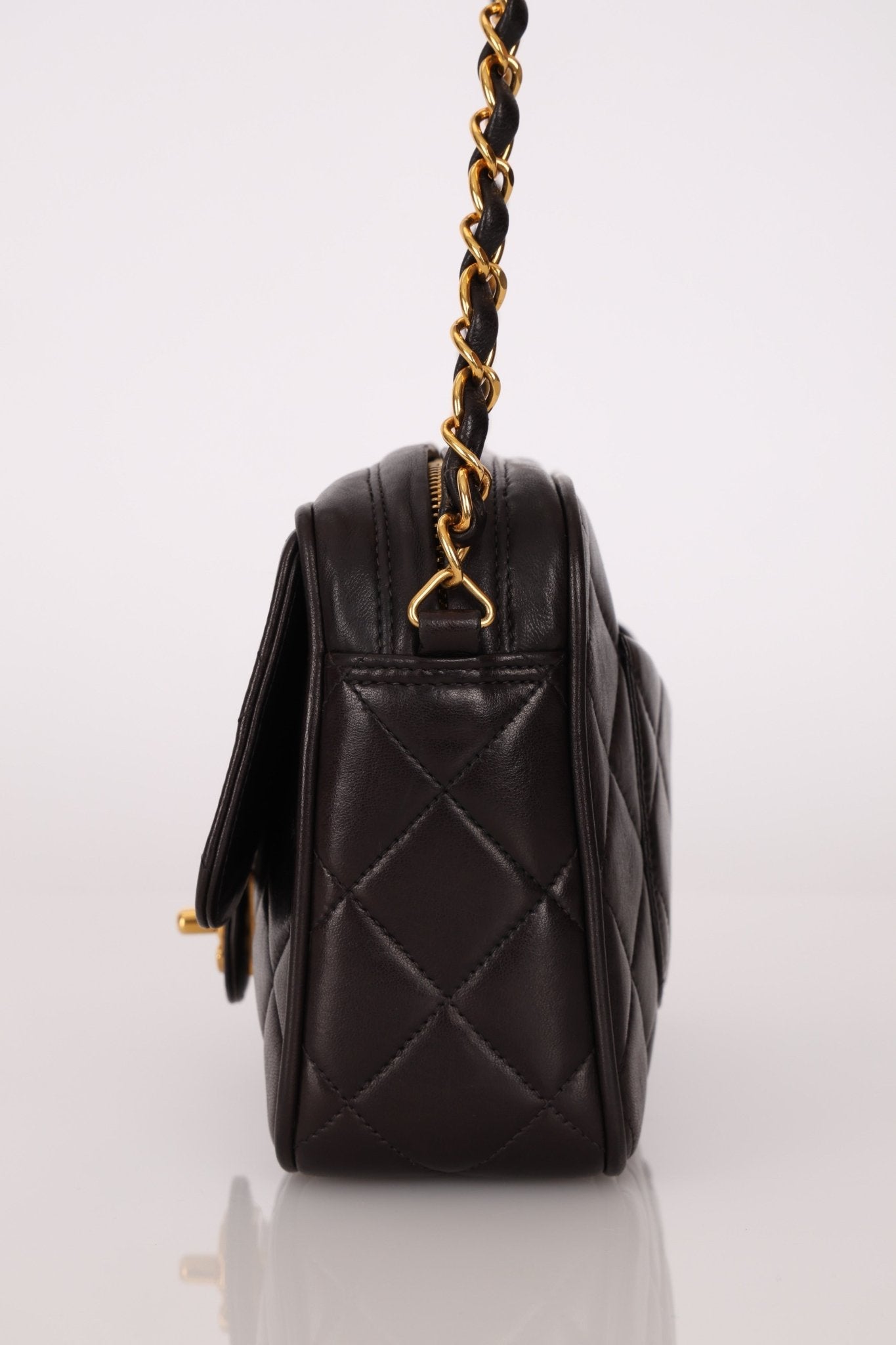 Chanel 1996 Small Classic Flap Camera Bag 24K GP - FashioNica