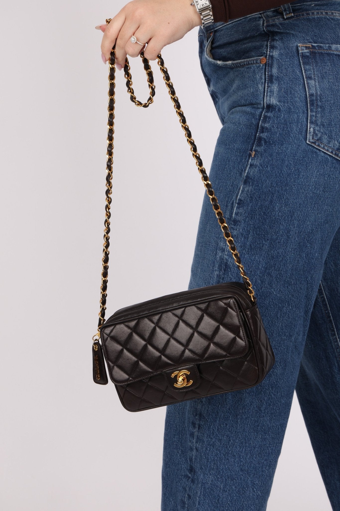 Chanel 1996 Small Classic Flap Camera Bag 24K GP - FashioNica